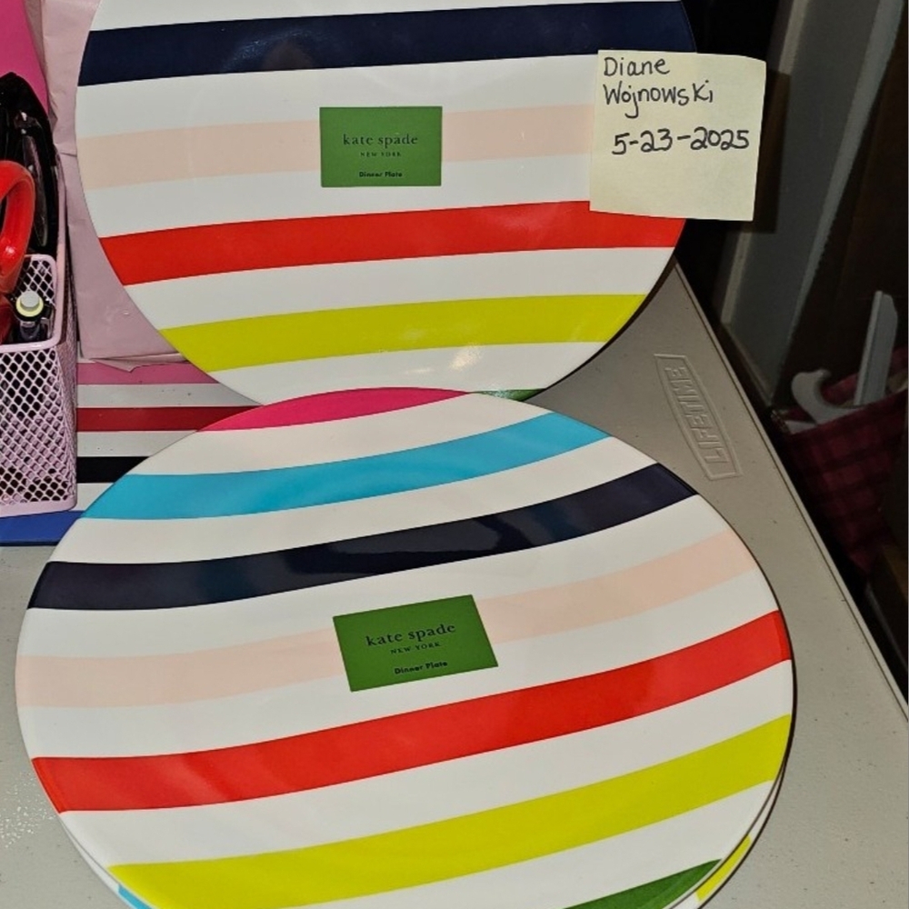 Kate Spade Salut Multi Stripe Dinner Plate